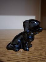 Kerámia tacskó kutya. 8,4 cm. Jelzett