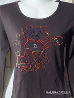 Cimkés vadi uj S/M es elöl csillogó flitteres cica minta  DROMEDÁR