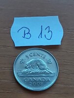 KANADA 5 CENT 2008 II. Erzsébet királynő, HÓD, Nikkellel bevont acél   B13