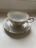 Antik nagyon vékony nagyon finoman kidolgozott teás csésze tányér.