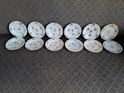 ANTIK Herendi süteményes tányérok, 12 db, készlet