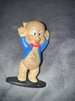 Porky Pig (eredeti) Ritka! VINTAGE 8 x 4,5 cm filmes figura / karakter