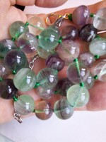 Nagy szemű,csodás Fluorit nyaklánc/12mm/ átmérőjű