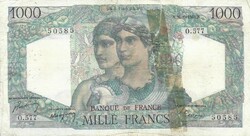 1000 frank francs 1949.06.30. Franciaország Ragasztott