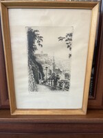 Tichy Kálmán (  1888-1968 ) Gellérthegyi meredek 37x49