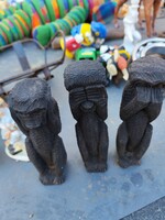 Afrikai ébenfa majom szobor