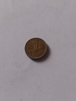 MINIATÜR RÉZ 1 FORINT. KÁDÁR CÍMERES