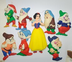 Plastic Snow White and the Seven Dwarfs, Walt Disney cartoon figures from the 70s