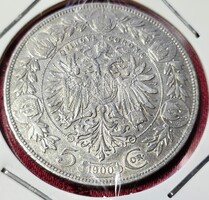 1909 Ausztria ezüst 5 korona - I. Ferenc József - Gyűjteményi állapot
