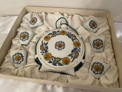 Hollóházi pálinkás készlet kulacs feles pohár