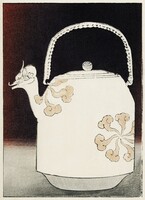 70*51 cm Vintage ázsiai, japán illusztráció /Shin Bijutsukai/ reprodukciója, plakát, poszter