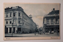 Képeslap, Miskolc, Kazinczy utca, Hotel, Gyógyszertár, Márton Jenő felvétele. 1945 elötti No.3.