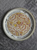 Retro kerek fémtálca Hatvani konzervgyár