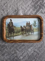 Retro fémtálca lovas fogat