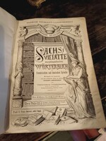 Francia -Német és Német - Francia szótár, 1920-as évek, újrakötve (régi) 2000 oldalas könyv