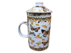 Pillangó mintás kerámia teásbögre 3,5dl-es
