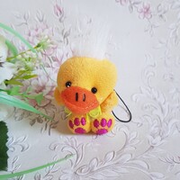 Duck-shaped plush mobile ornament, hanging ornament, bag ornament
