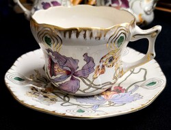 DT/475. Kuriózum! Hibátlan Sarreguemines Orchidées csészeszett