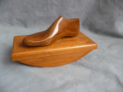 Régi reklám tapper cipő kaptafa alakú itatós tapper 30 as évek cipész reklám suszter reklámtárgy