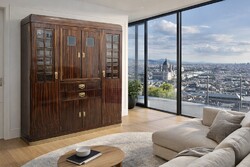 1905 körüli Bécsi szecessziós könyves szekrényt