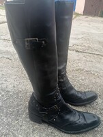 Kifogástalan első tulajos olasz valódi bőr 40 csizma patyolat  25,5 cm belső hossz dupla talpú