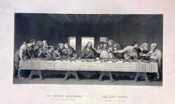 Leonardo da Vinci festménye után” finom kidolgozású, tónusos acélmetszet