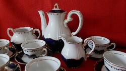 Zsolnay porcelán Pompadour III. kávéskészlet
