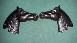 Retro nagyon szépen kidolgozott öntött lófejes réz övcsat 15 x5 cm a képek szerint