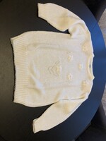 Leárazás! Meseszép eredeti vintage  finom pihe-puha C und A pulcsi hímzett gyöngyös