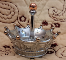 Korona formájú fém ékszertartó (L6009)