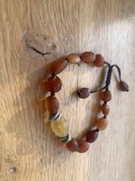 Különlegesség! Álomszép Gobi agate góbi sivatag Gobi desert achát karkötő bracelet