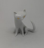 Hollóházi porcelán Art deco cica "RITKA"!