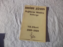 Bródy János Majdnem minden szövege VII. füzet 1986-89 (6439)