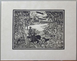 + Révész Napsugár (1944-) : Vadász jelenet