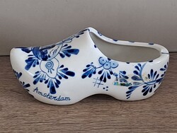 Holland, porcelán papucs alakú dísztárgy