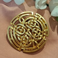 Régi aranyozott  bross 5 cm-es