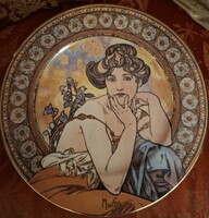 Goebel Artis Orbis – Alphonse Mucha ‘Topaz’ limitált dísztányér