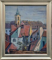 Orosz László(1919-2002) : Szentendre,60x50 cm.,69eft.
