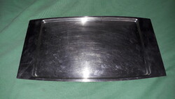 Antik Art Deco alpakka fém asztali kínáló tál tálca korrekt állapotban 28 x 15 cm a képek szerint