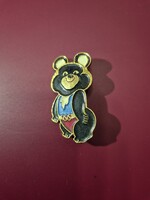 Moszkvai Olimpiai Misa mackó kabala jelvény