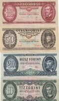4 pcs KÁDÁR series, mostly UNC and AUNC, very nice series