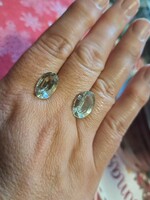 10.57 ct valódi zöld ametiszt pár Praziolit! Természetes, nem fűtött!