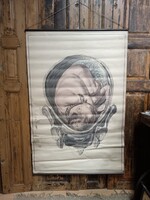 Magzatot ábrázoló 19. századi filmes plakát, reprodukció egy híres magyar filmből, nagy méretű