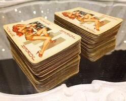 Régi pin-up kártya 2 pakli hiányos