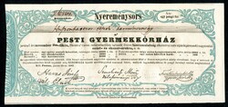 1842 Pesti gyermekkórház sorsjegy