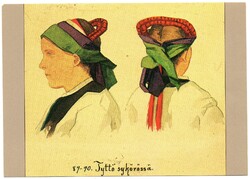 Képeslap: Finn népviselet.