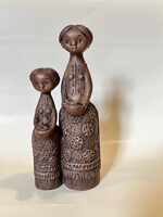 KŐFALVI (Kőfalvy) Gyula (1920-1986): Dupla gyertyatartó, kisleányok szoborpár.