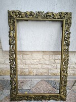 Antik Florentin jellegű àttört dúsan kézzel faragott Keret tükör Keret àlló fekvő képkeret