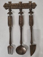 Papp Zoltán Bronze/Copper Brutalist Wall Decor - 70s