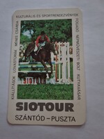SIOTOUR SZÁNTÓD-PUSZTA SOMOGY MEGYEI TANÁCS IDEGENFORGALMI HIVATALA 1982. évi kártyanaptár